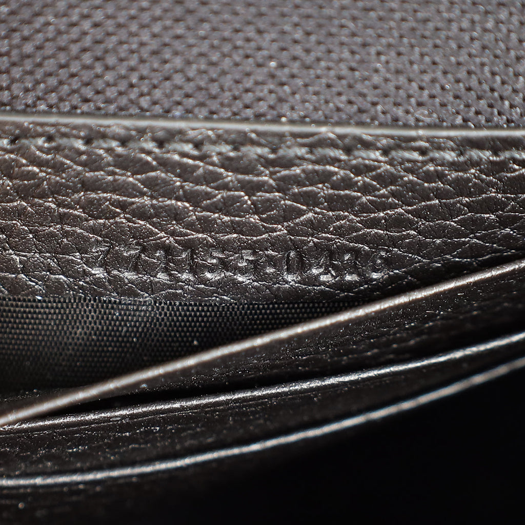 Gucci Black Logo Wristlet Pouch W/ A.A Initials on the Wristlet