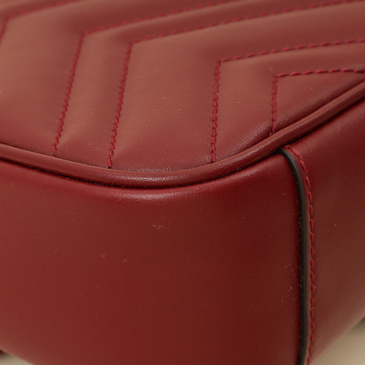 Gucci Burgundy GG Marmont Small Shoulder Bag