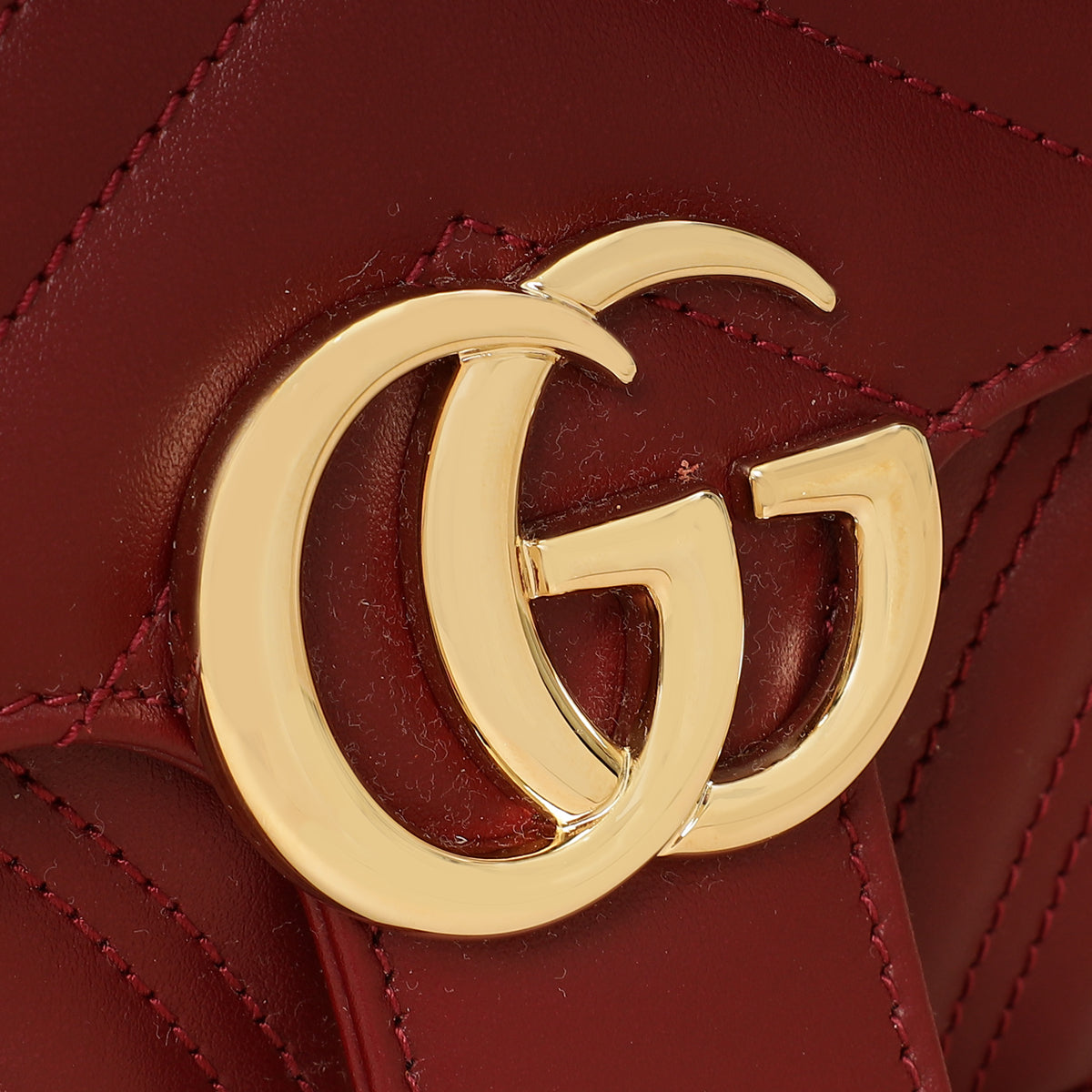 Gucci Burgundy GG Marmont Small Shoulder Bag
