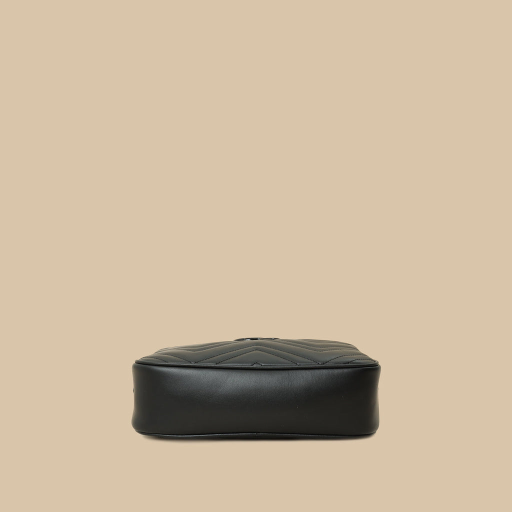 Gucci Black GG Marmont Camera Bag