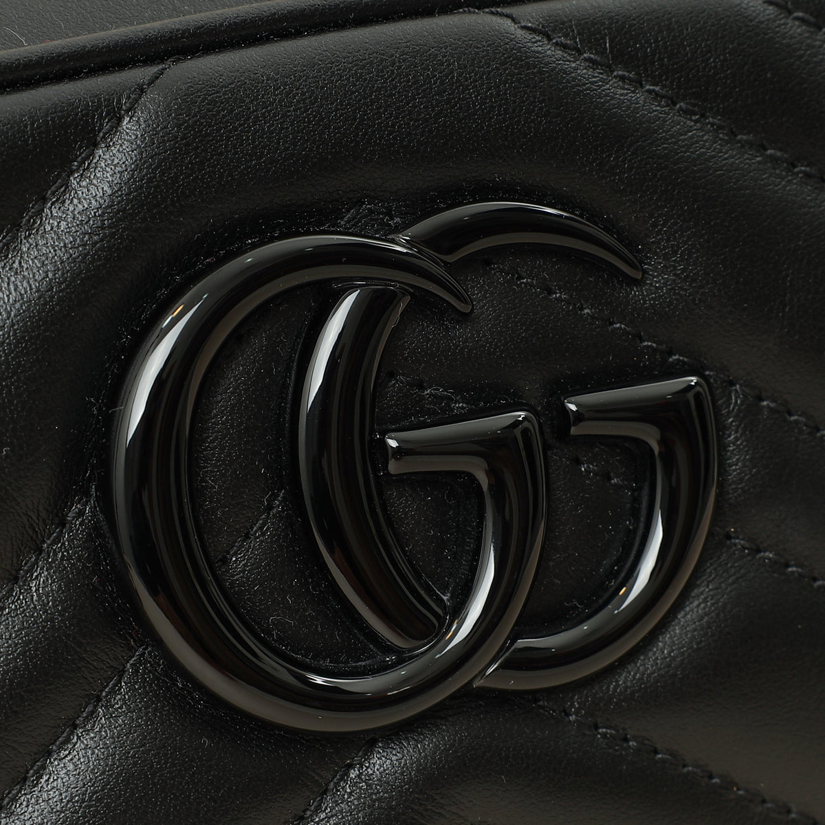 Gucci Black GG Marmont Camera Bag
