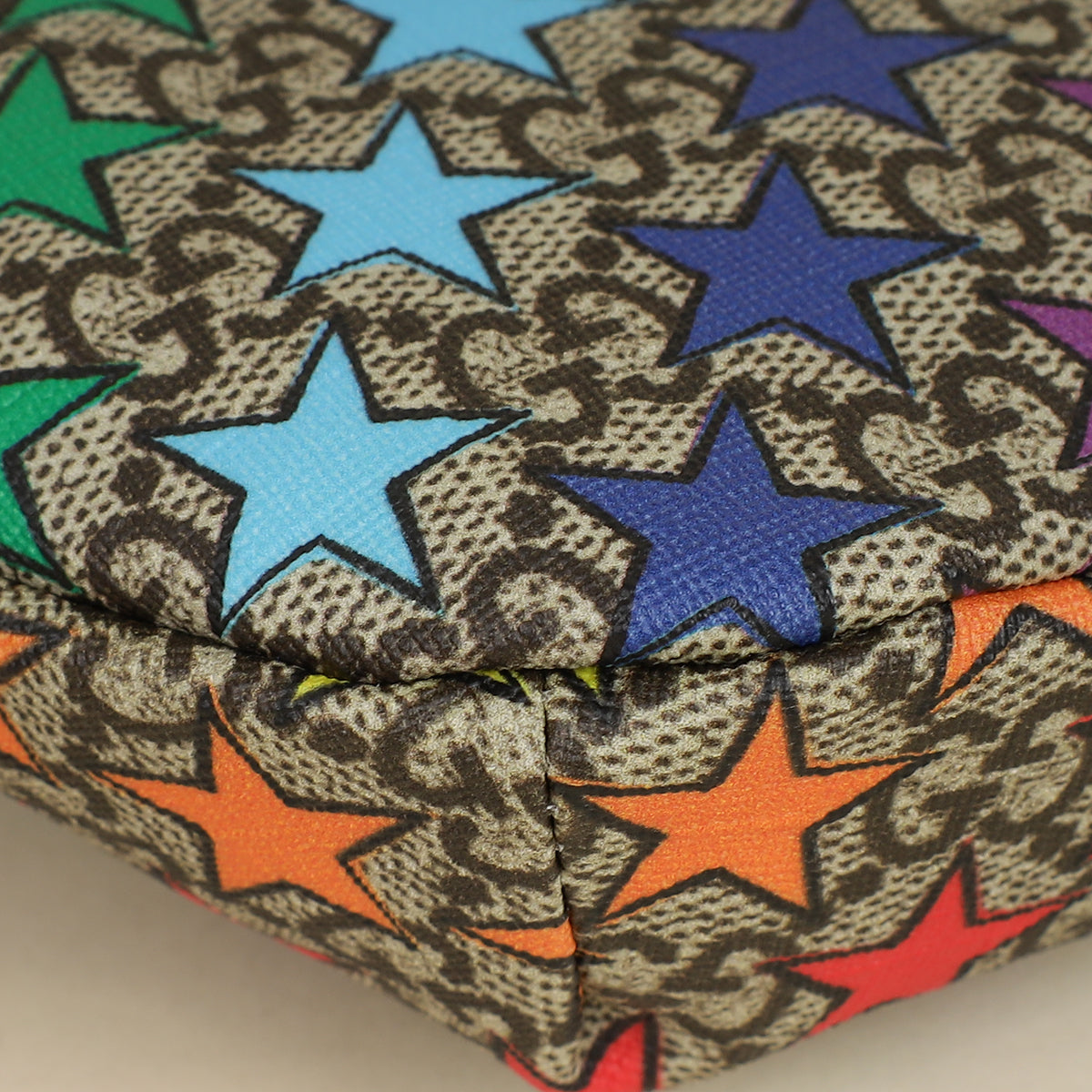 Gucci Multicolor GG Supreme Stars Print Web Children's Belt Bag