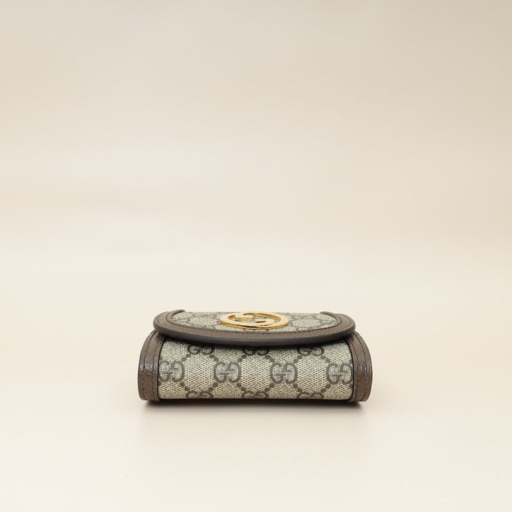 Gucci Ebony GG Guccissima Blondie Medium Chain Wallet