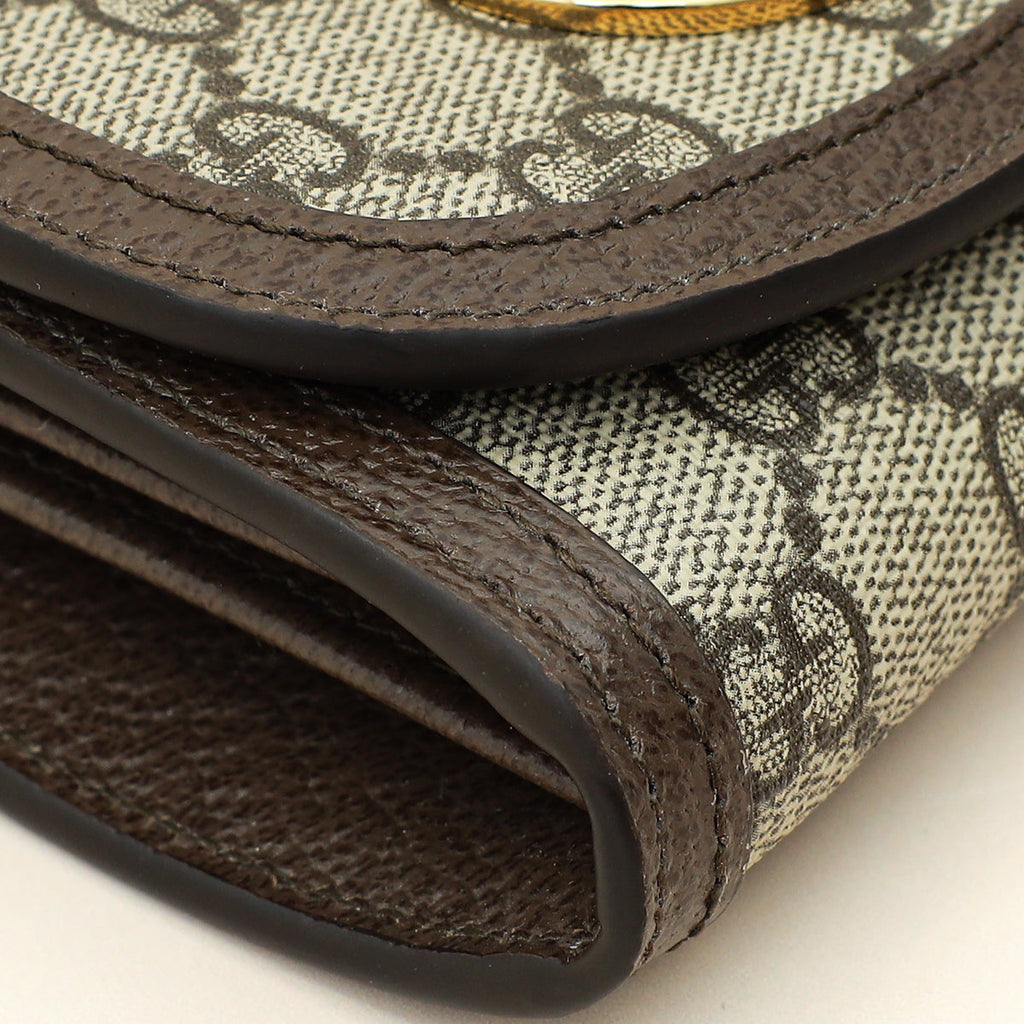 Gucci Ebony GG Guccissima Blondie Medium Chain Wallet