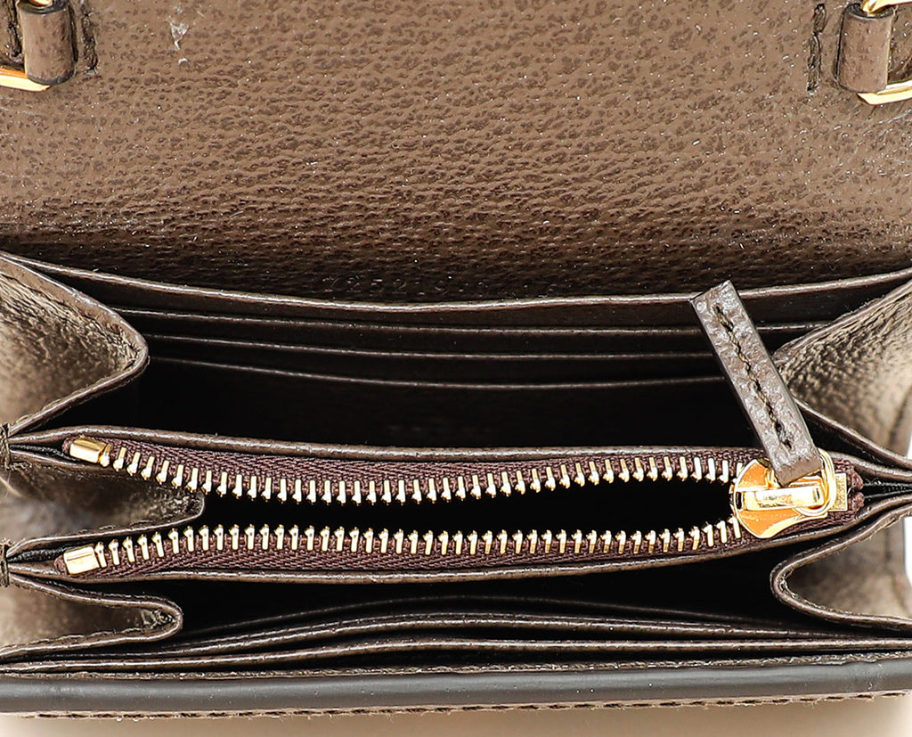Gucci Ebony GG Guccissima Blondie Medium Chain Wallet