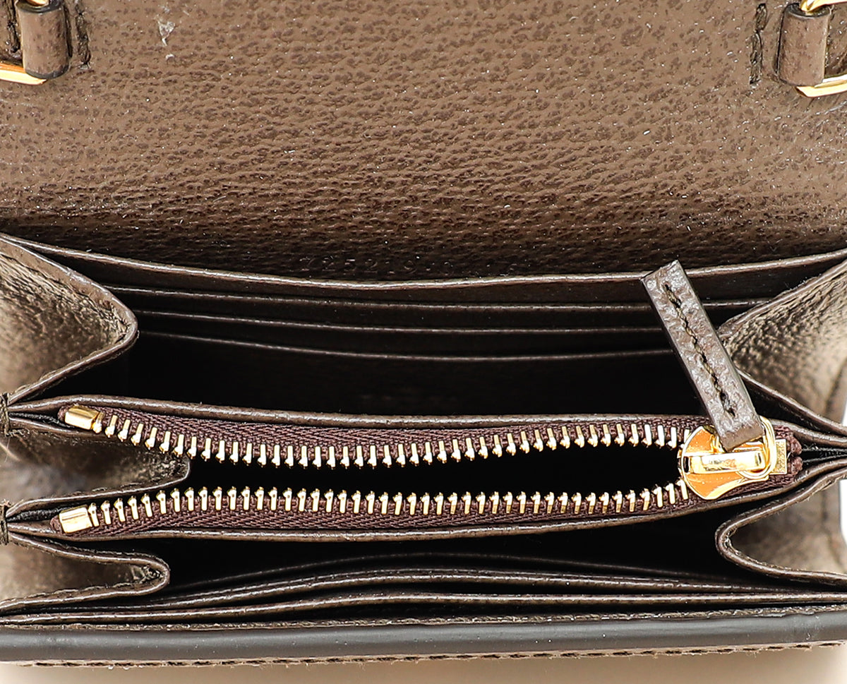 Gucci Ebony GG Guccissima Blondie Medium Chain Wallet