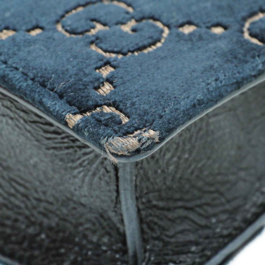 Gucci Navy Blue Velvet Dionysus Super Mini Bag