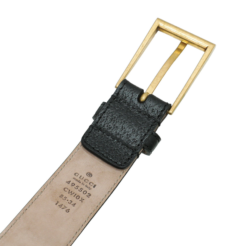 Gucci Black Belt 34
