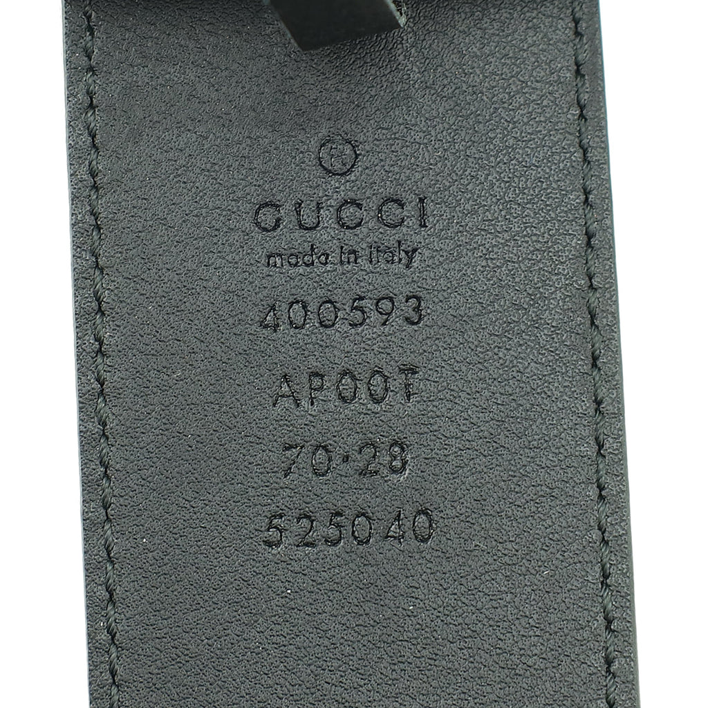 Gucci Black Double G Buckle Belt 28