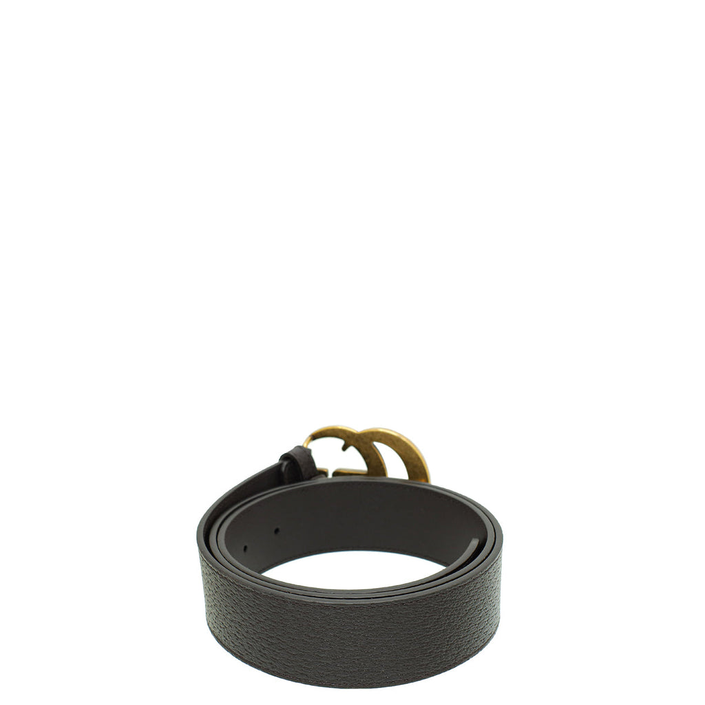 Gucci Chocolate Brown Double G Buckle Belt 38