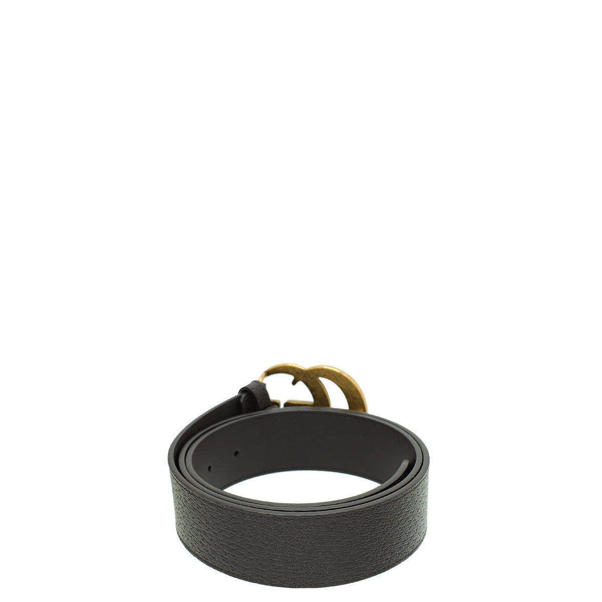 Gucci Chocolate Brown Double G Buckle Belt 38