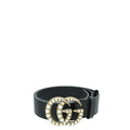 Gucci Black Pearl Double G Belt 34
