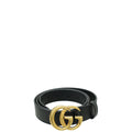 Gucci Black Double G Buckle 30mm Belt 36