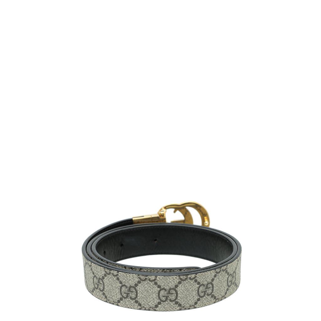Gucci Biolor GG Supreme Reversible GG Marmont Belt 36