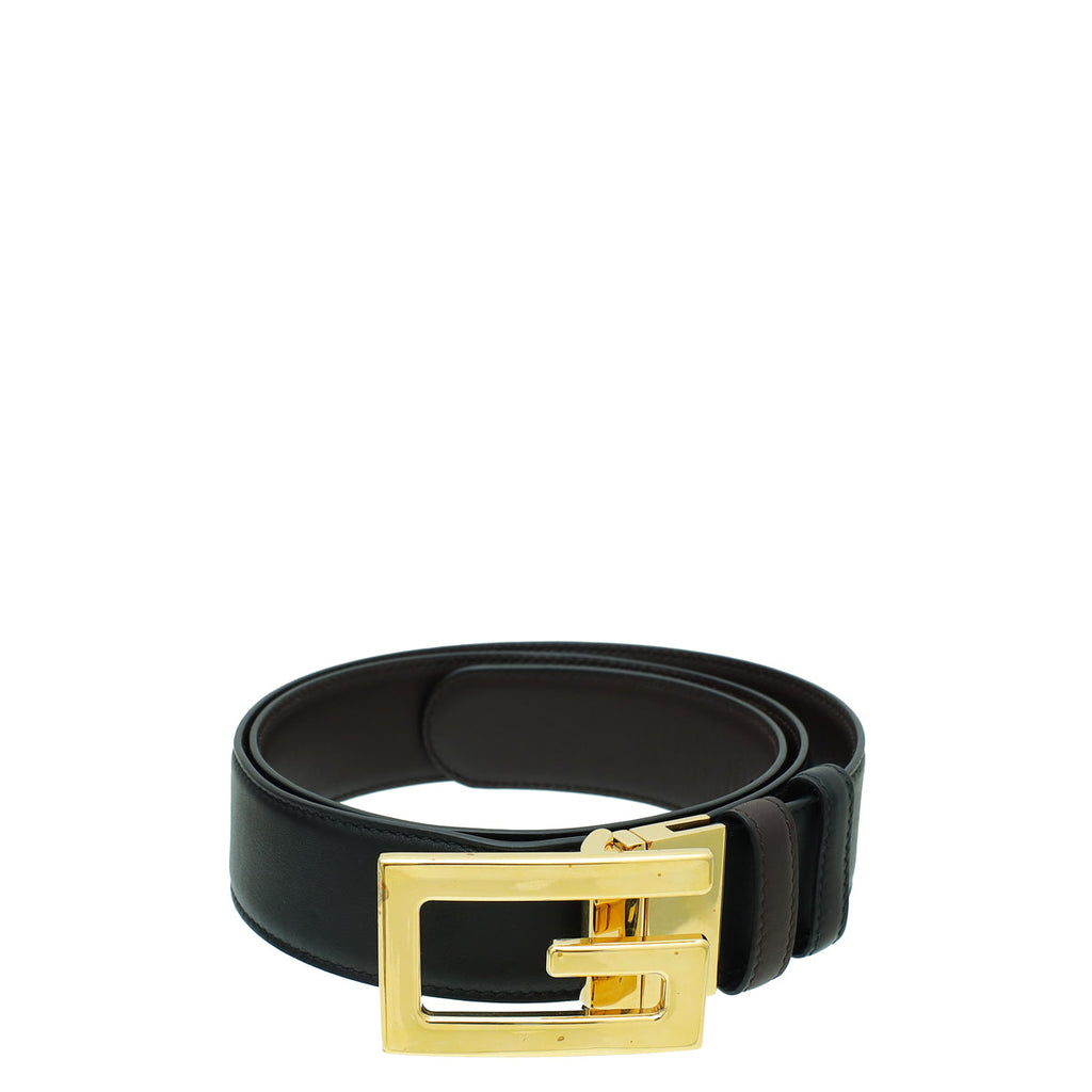 Gucci Bicolor G Buckle Reversible Belt 36