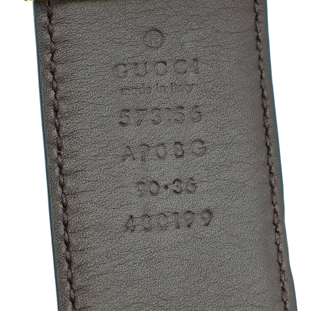 Gucci Bicolor G Buckle Reversible Belt 36