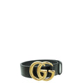 Gucci Black GG Marmont Wide Belt 34