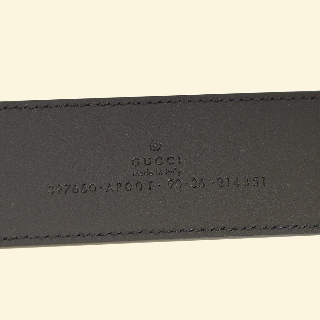 Gucci Black Double G Buckle 40mm Belt 36