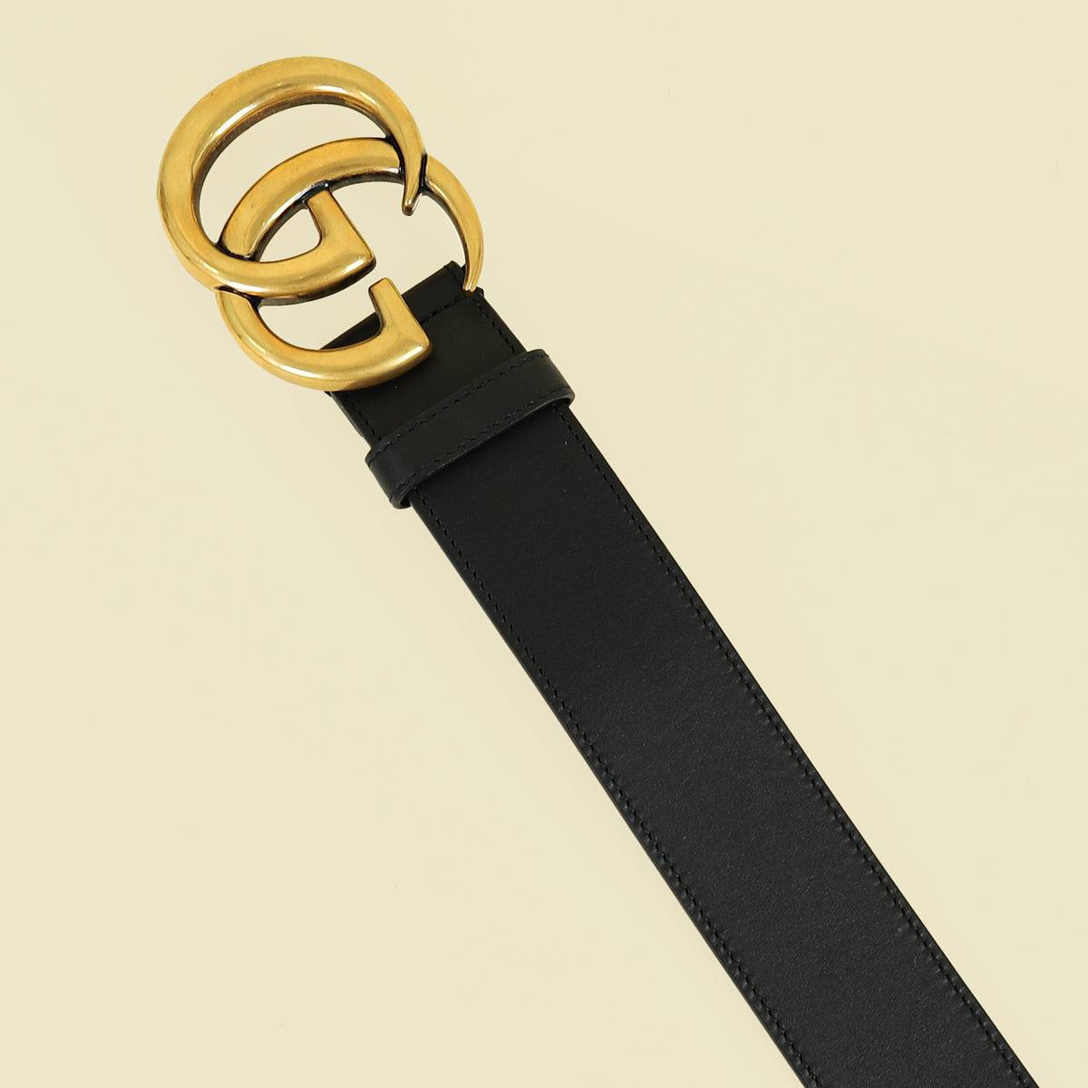Gucci Black Double G Buckle 40mm Belt 38