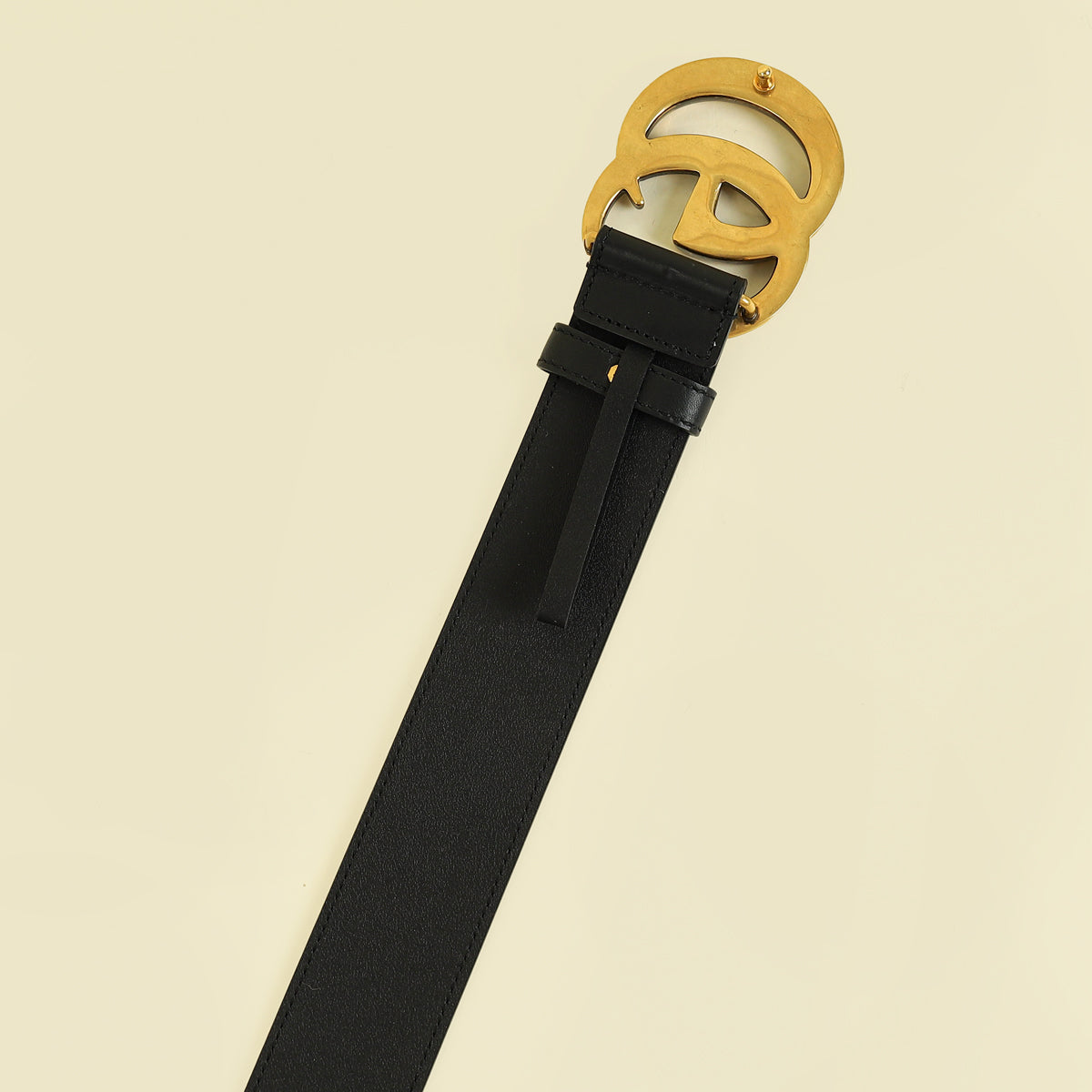 Gucci Black Double G Buckle 40mm Belt 38