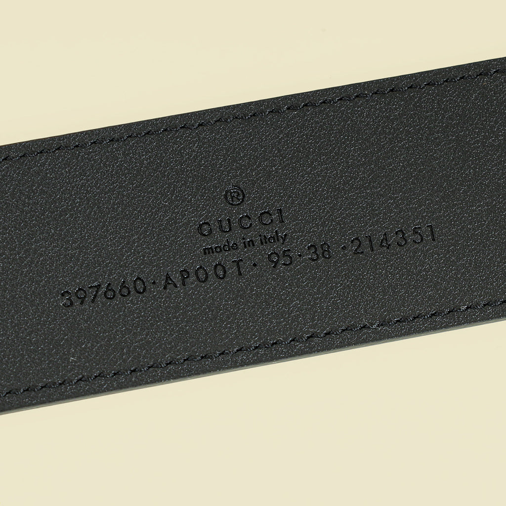 Gucci Black Double G Buckle 40mm Belt 38
