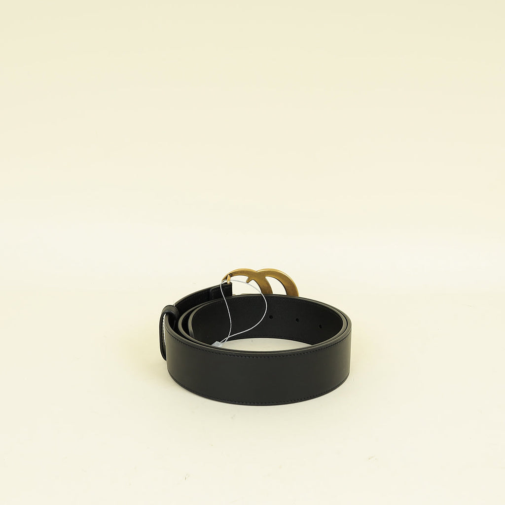 Gucci Black Double G Buckle 40mm Belt 34