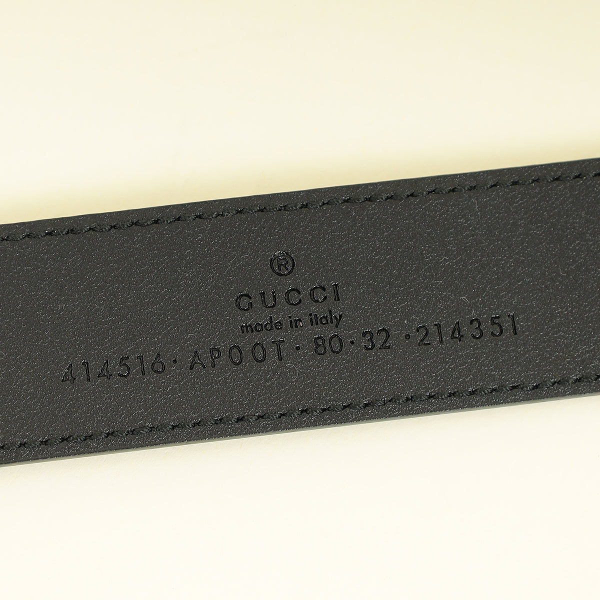 Gucci Black Double G Buckle 30mm Belt 32