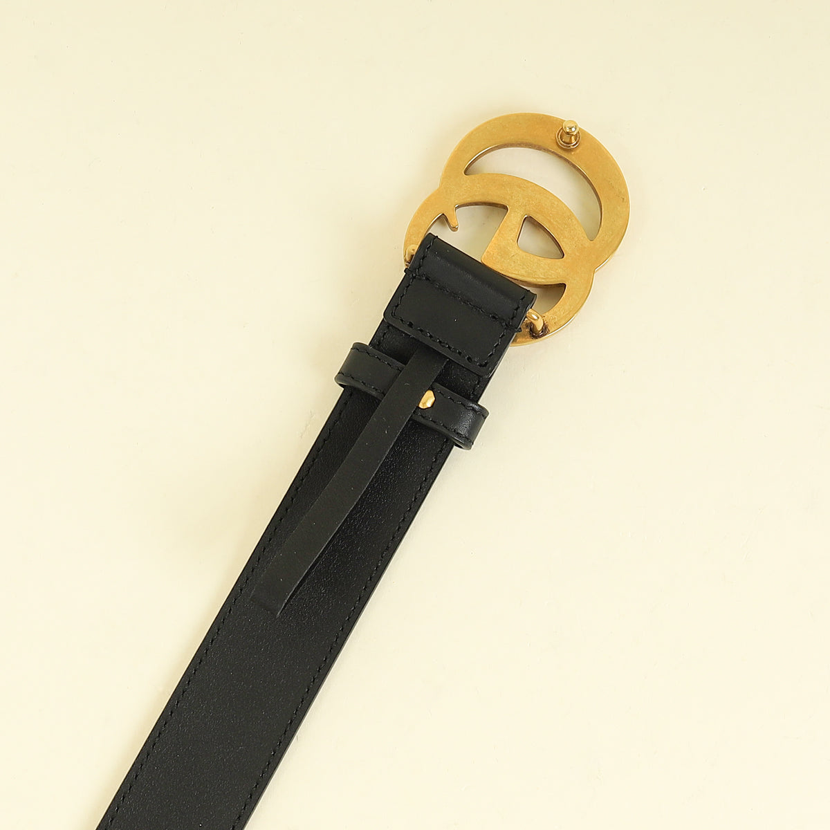 Gucci Black Double G Buckle 30mm Belt 38
