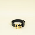Gucci Black Double G Buckle 30mm Belt 34