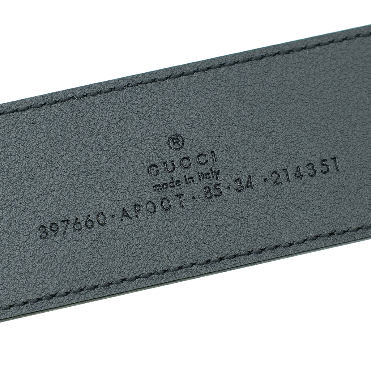 Gucci Black Double G Buckle 4mm Belt 34