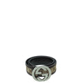 Gucci Bicolor Interlocking G Buckle GG Belt 36