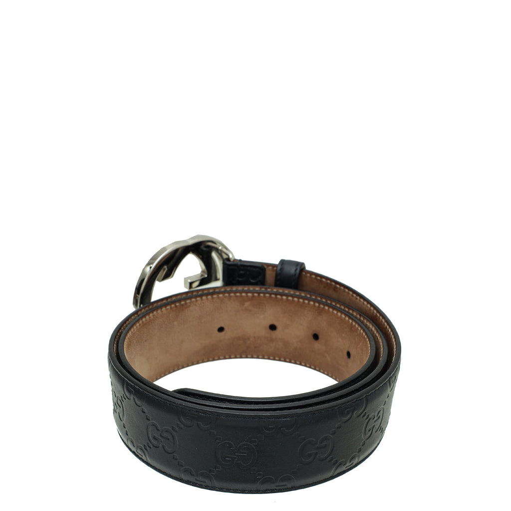 Gucci Navy Interlocking G Buckle Belt 36