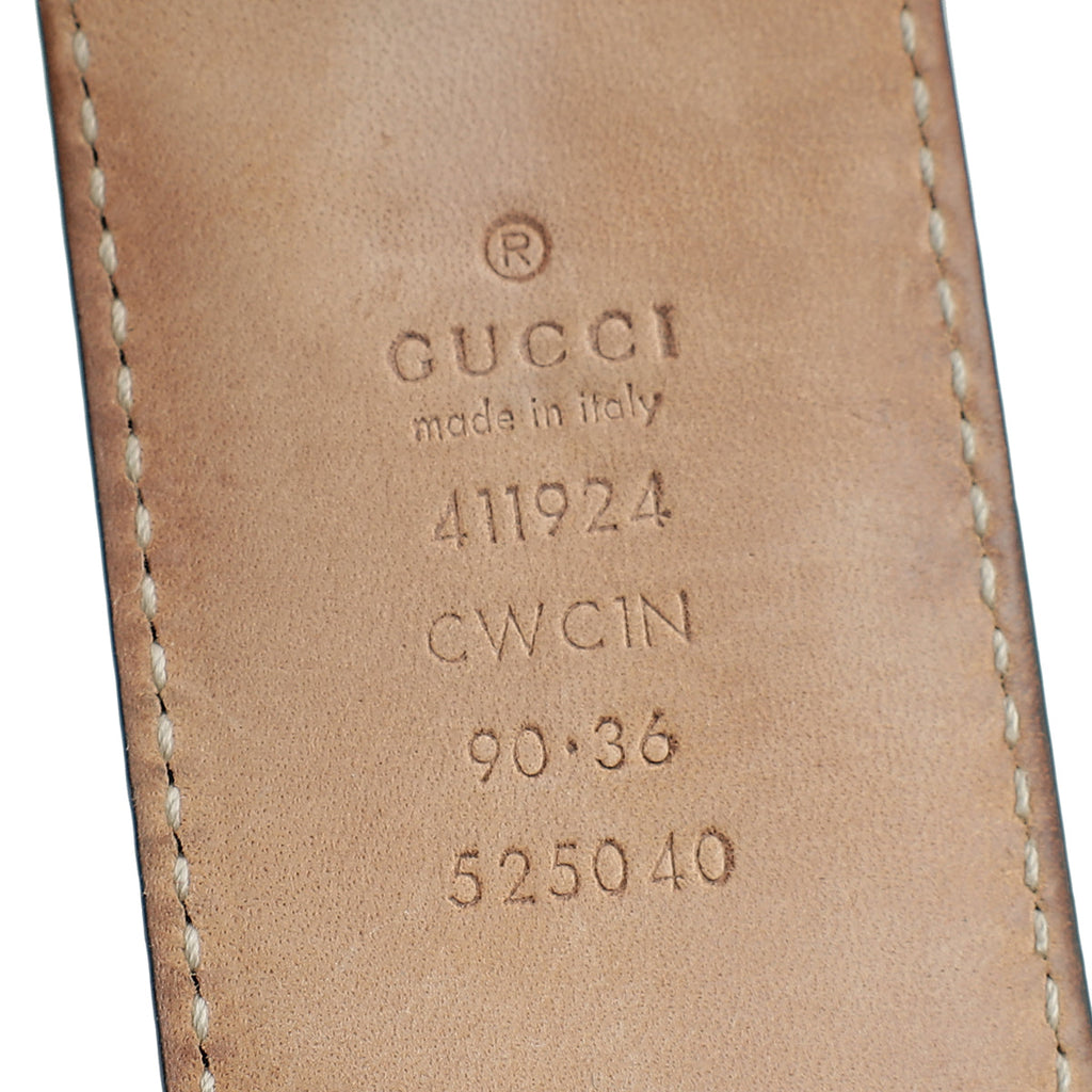 Gucci Navy Interlocking G Buckle Belt 36