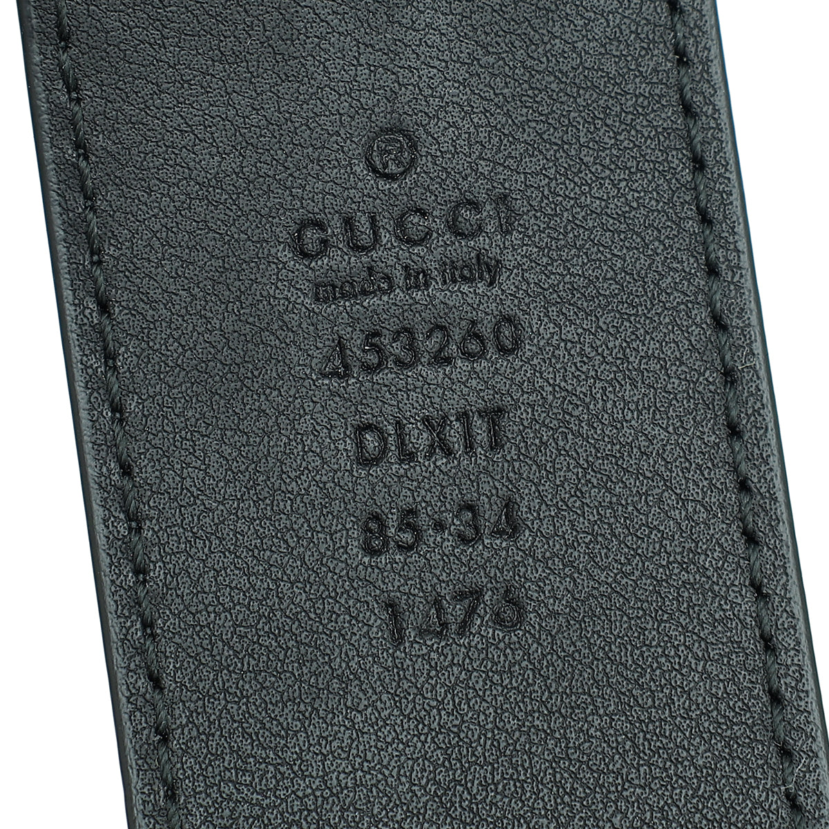 Gucci Black Pearl Double G Belt 34