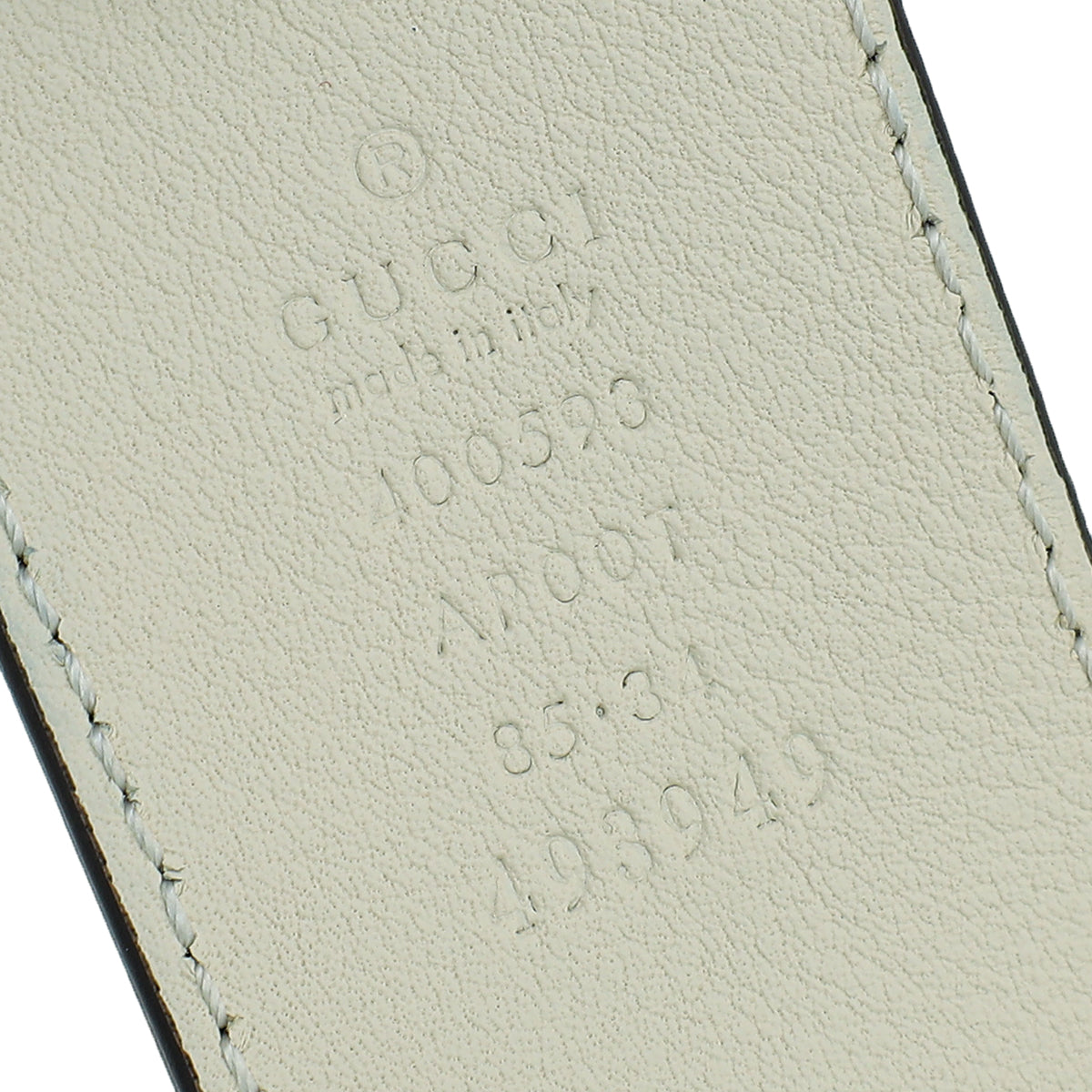 Gucci Ivory Double G Buckle Belt 34