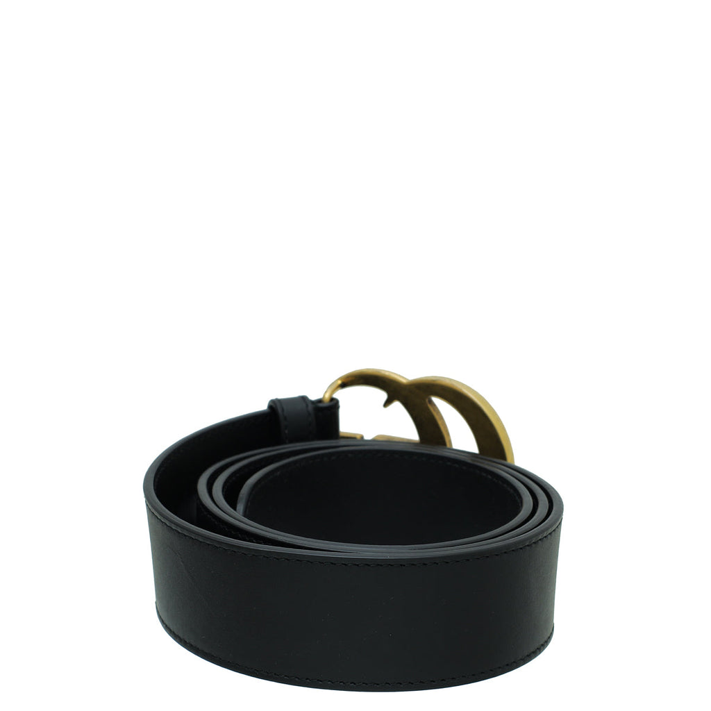 Gucci Black Double G Buckle Belt 36