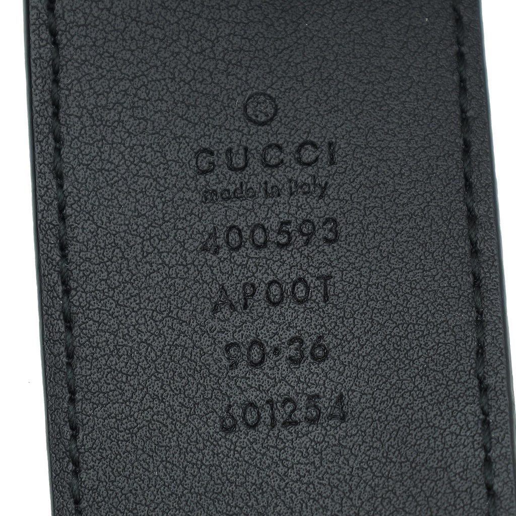 Gucci Black Double G Buckle Belt 36