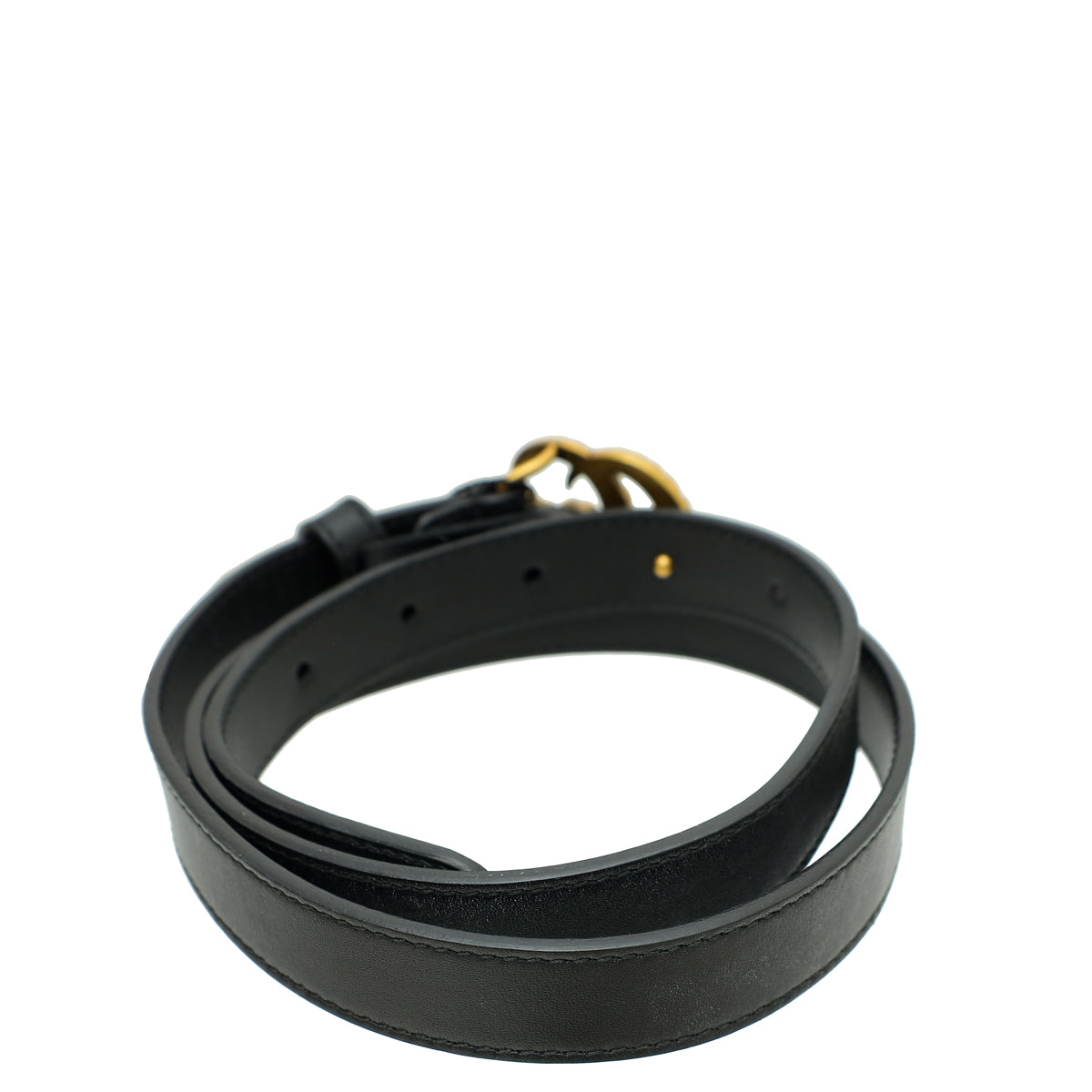 Gucci Black Double G Pearl 20mm Belt 30