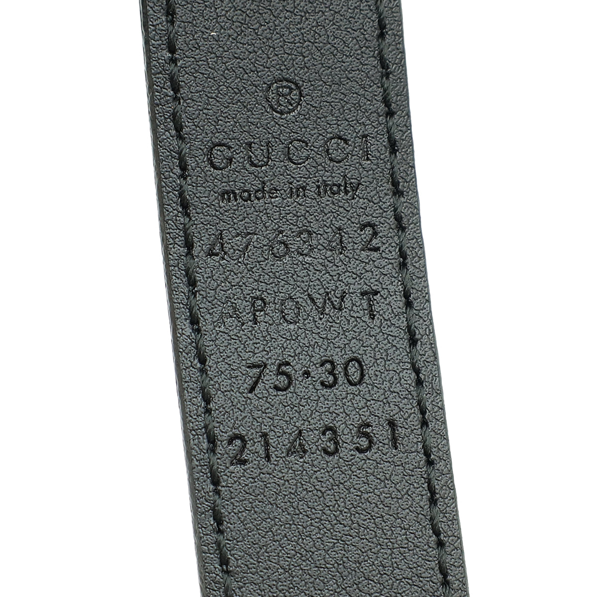 Gucci Black Double G Pearl 20mm Belt 30