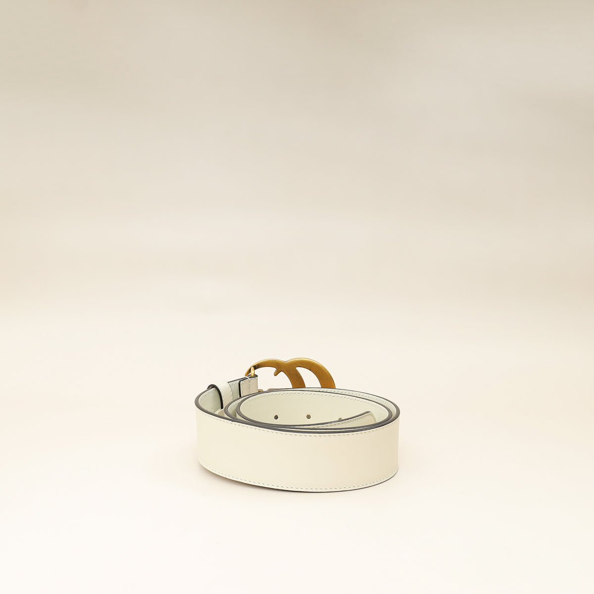 Gucci White Marmont Wide 4mm Belt 30