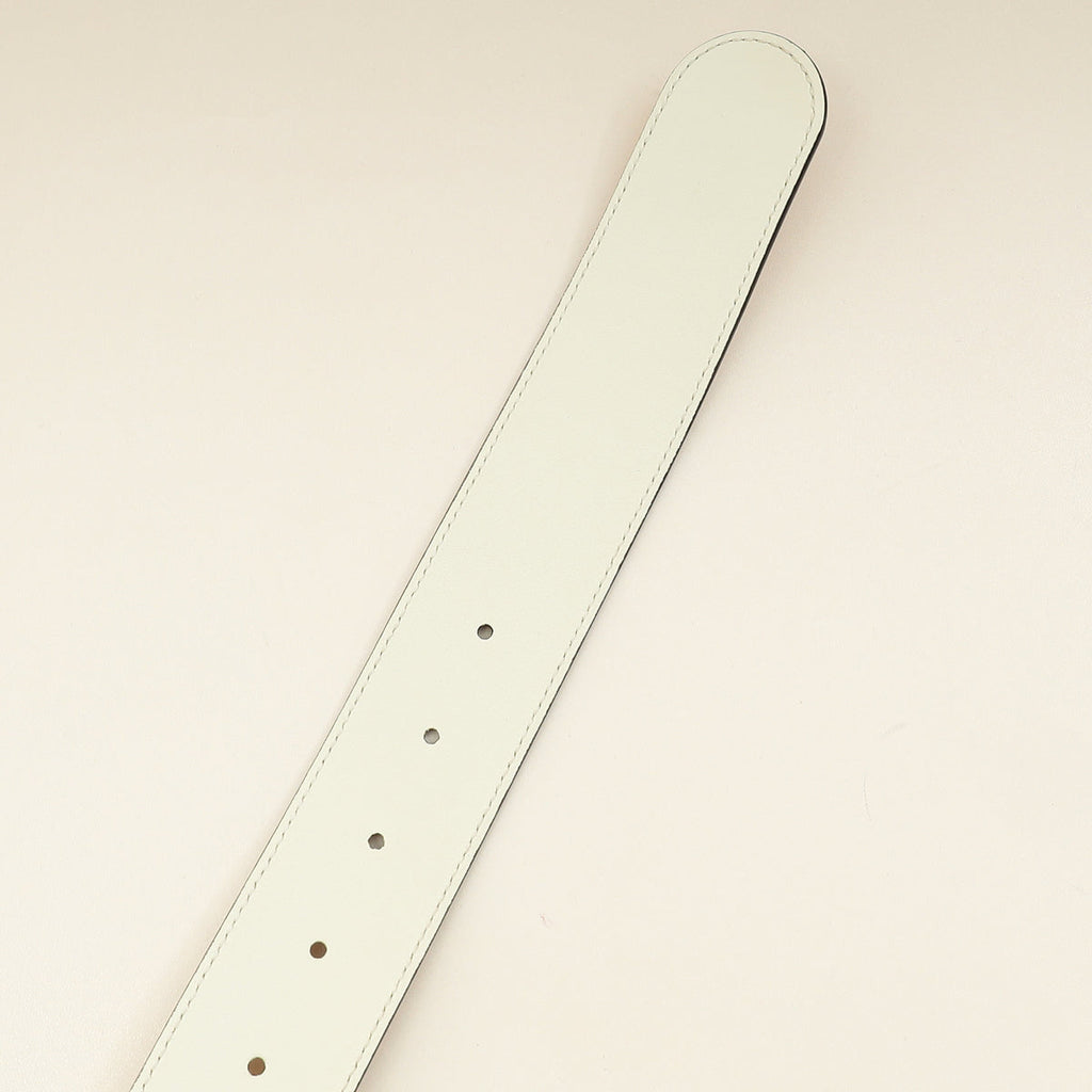 Gucci White Marmont Wide 4mm Belt 30