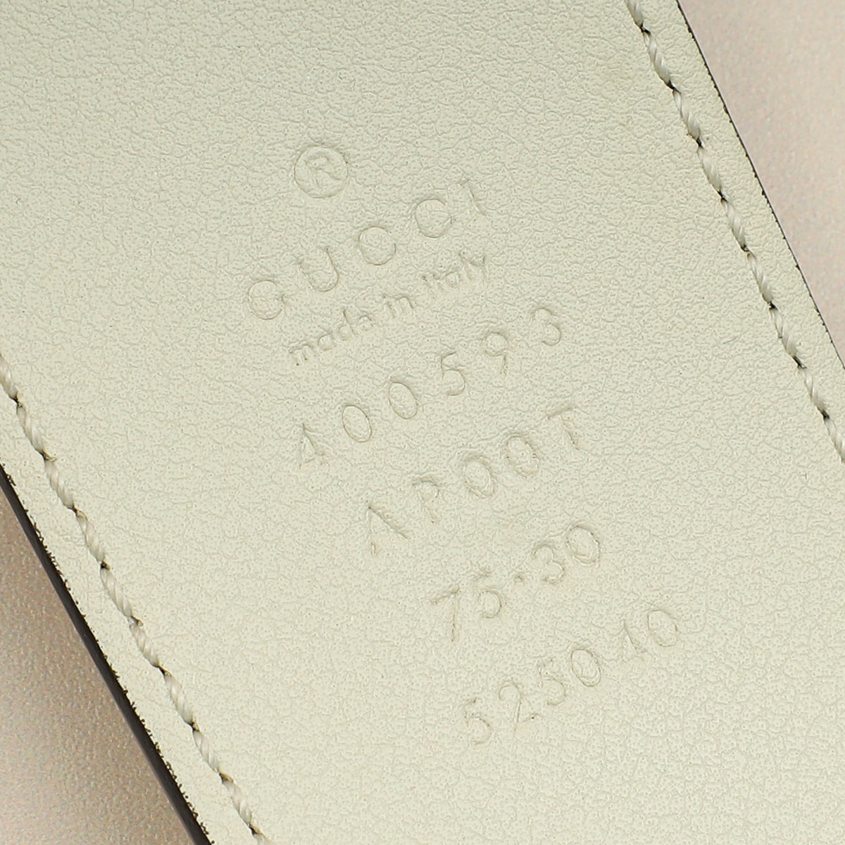 Gucci White Marmont Wide 4mm Belt 30