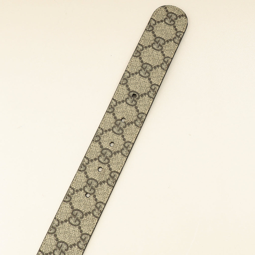 Gucci Bicolor GG Supreme Interlocking G Buckle Belt 36