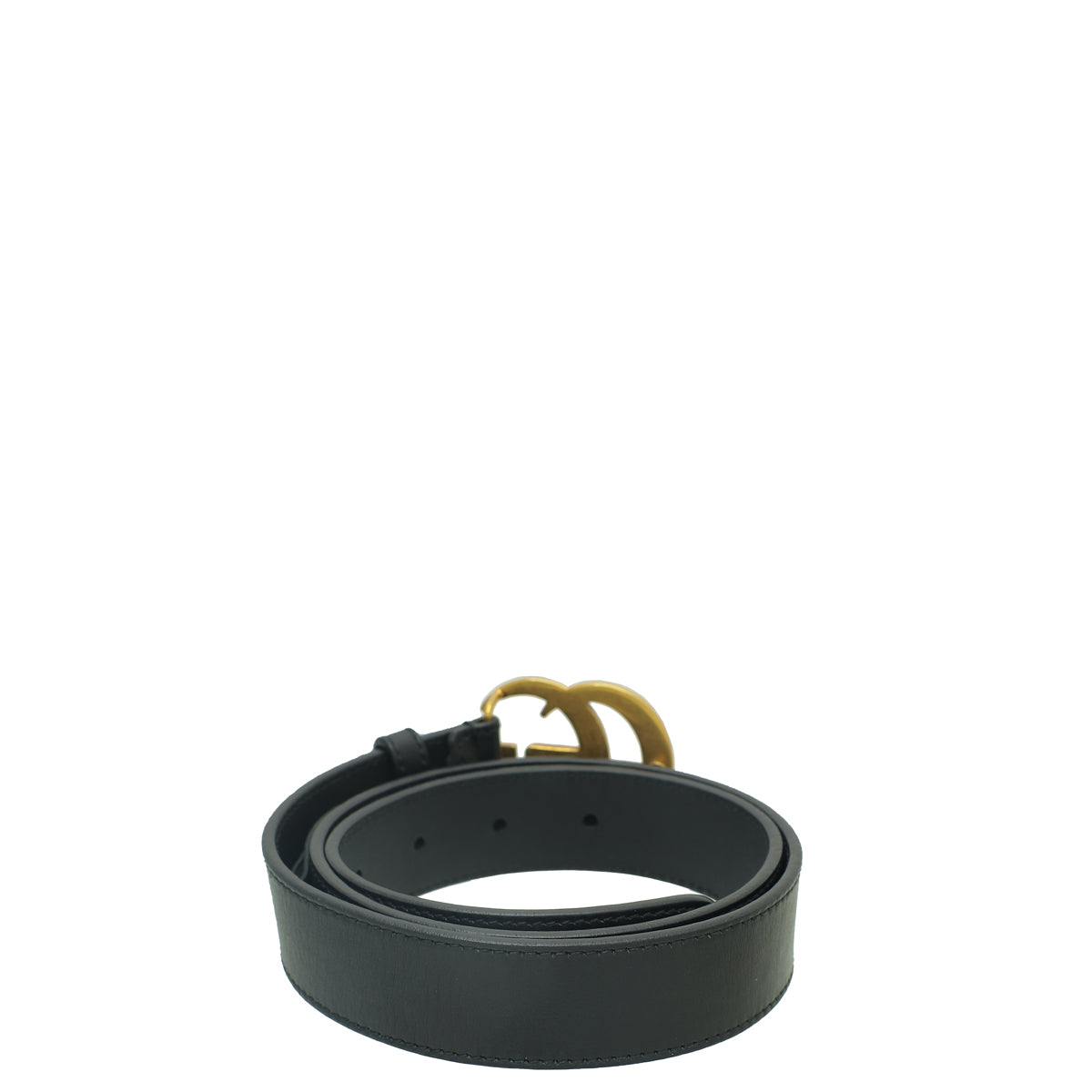 Gucci Black Double G Buckle Belt 30