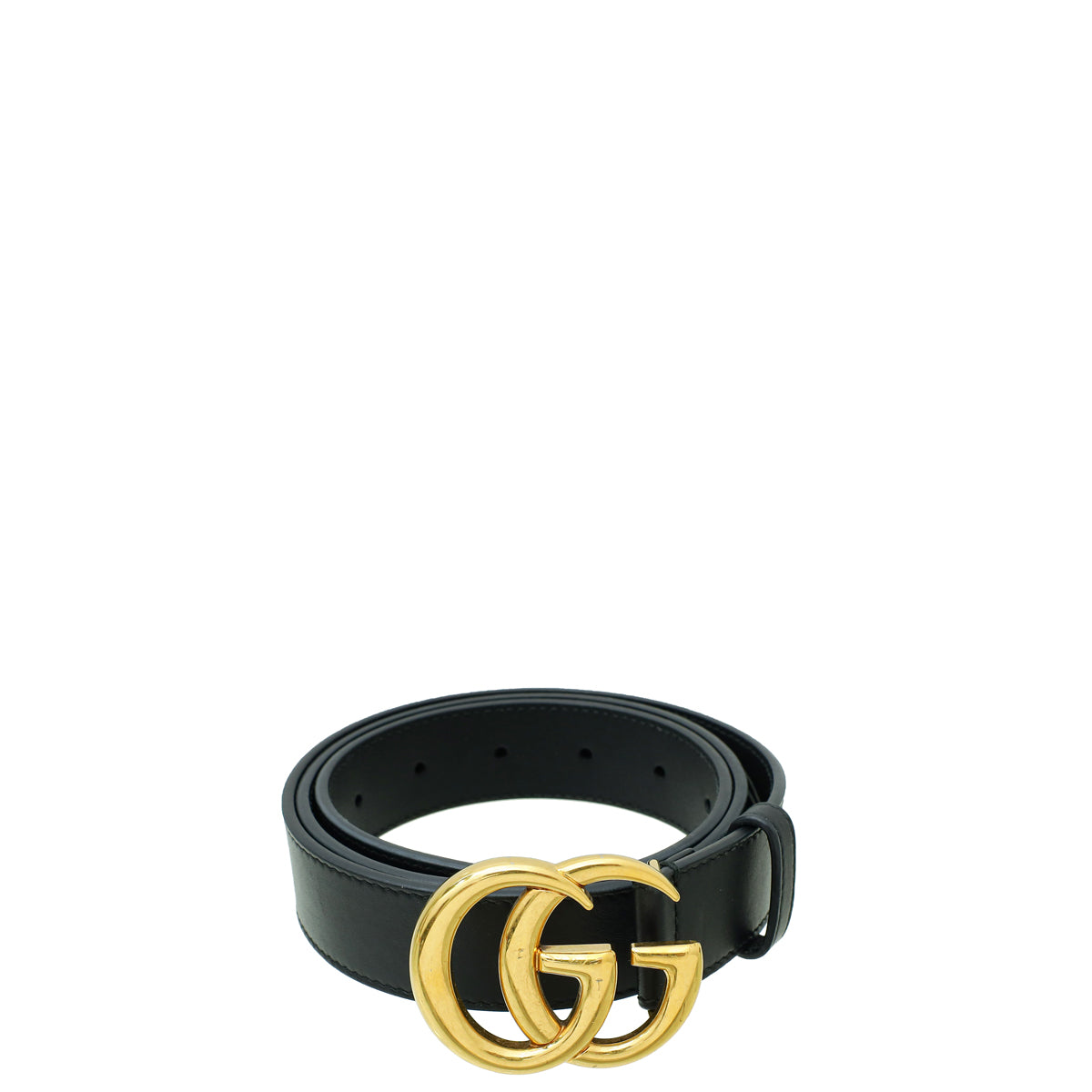Gucci Black Double G Buckle Belt 36