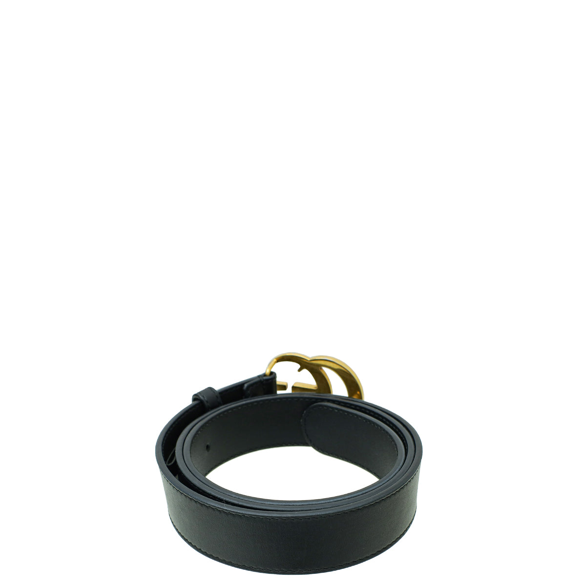 Gucci Black Double G Buckle Belt 36