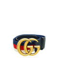 Gucci Tricolor Double G Buckle Web Canvas Belt 32