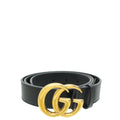 Gucci Black Double G Buckle Belt 36