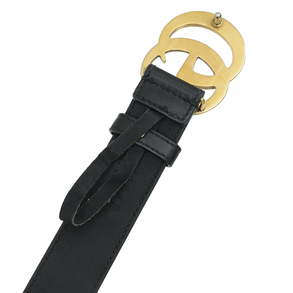 Gucci Black Double G Buckle Belt 36