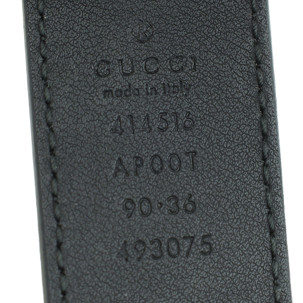 Gucci Black Double G Buckle Belt 36